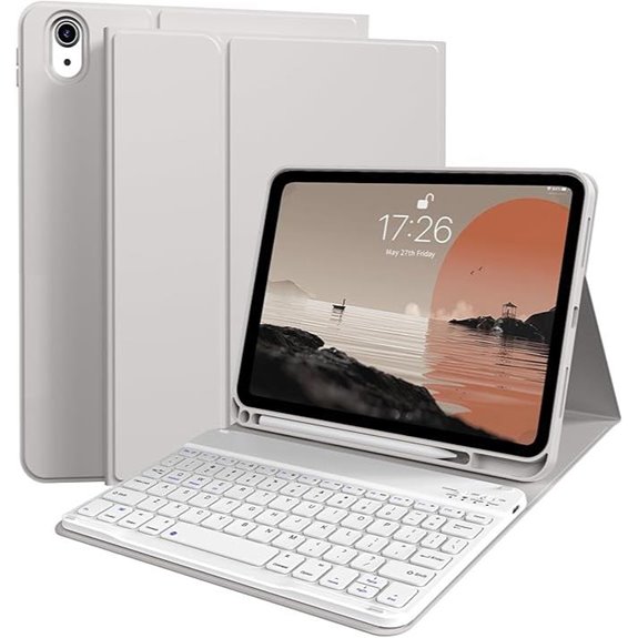 Kenke iPad Case with Keyboard & Pencil Holder