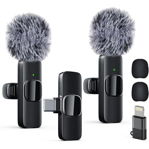 Wireless Lavalier Mic for iPhone iPad