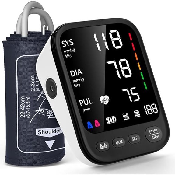 Blood Pressure Monitor with Large Cuff & Backlit Screen