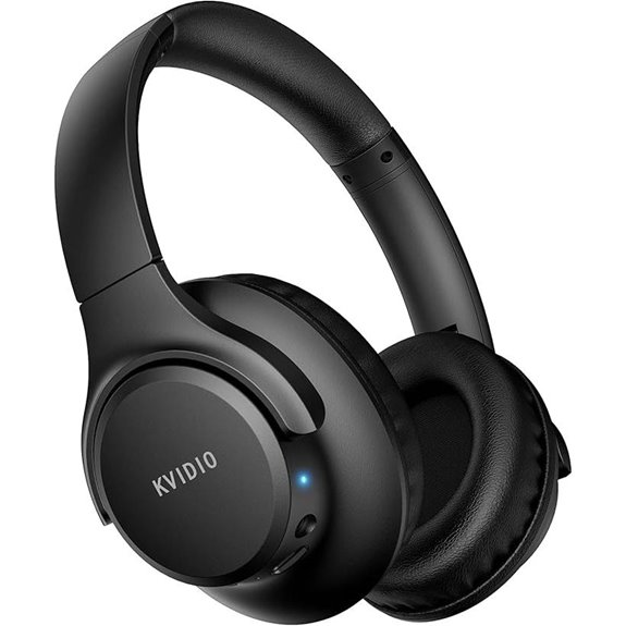 KVIDIO Bluetooth Over-Ear Headphones 65H Playtime