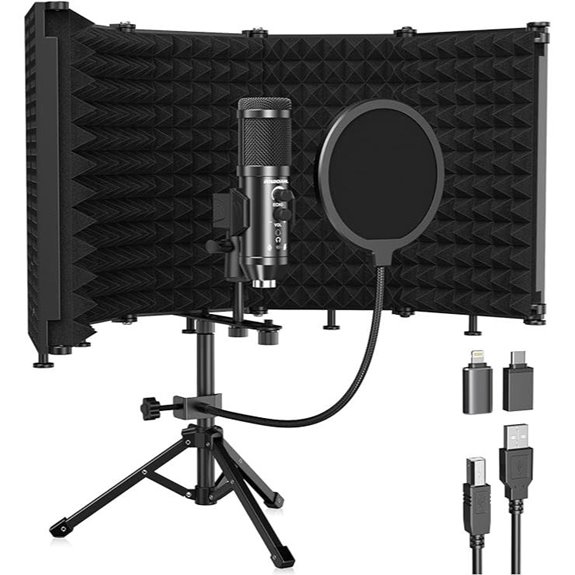 Studio Recording Microphone Isolation Shield