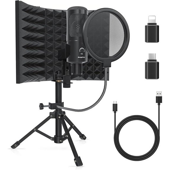 Studio Mic Isolation Shield with Stand