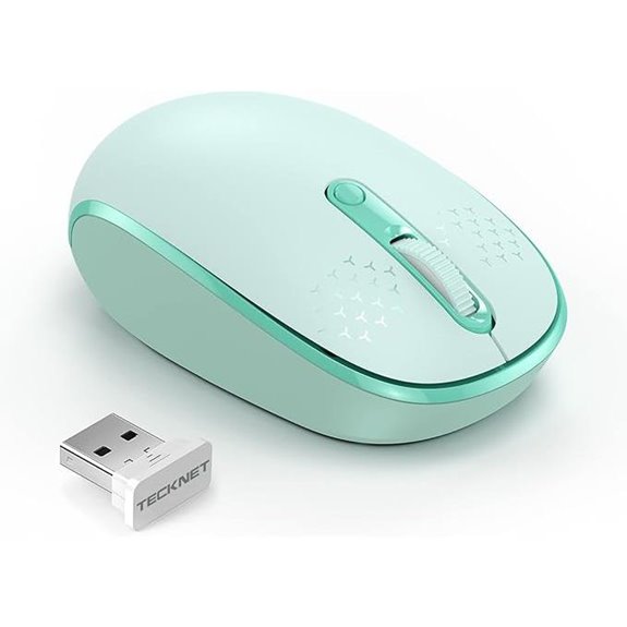 TECKNET Wireless Mouse for Laptop (Mint Green)