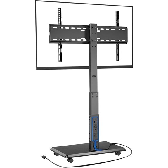 Afaloona Rolling TV Stand with Power Outlet