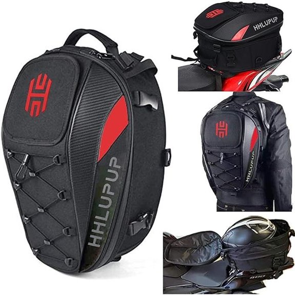 HHLUPUP 38L Motorcycle Tail Bag