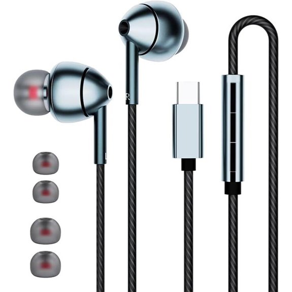 USB-C Earbuds with Mic & Noise Canceling