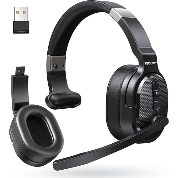 TECKNET Bluetooth Trucker Headset Noise Cancelling