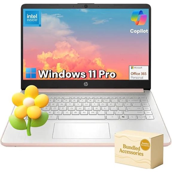 HP 14 Student Laptop Pale Rose Gold