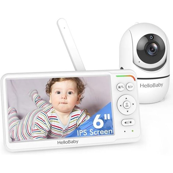 HelloBaby 6 Baby Monitor with Pan Tilt Camera