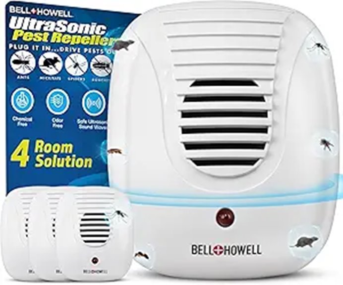 Bell+Howell Ultrasonic Pest Repeller 4-Pack