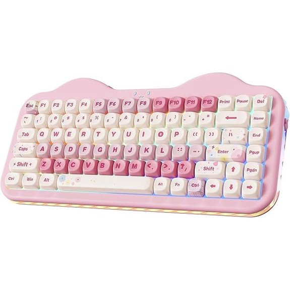 YUNZII C75 Wireless Mechanical Keyboard (Pink)