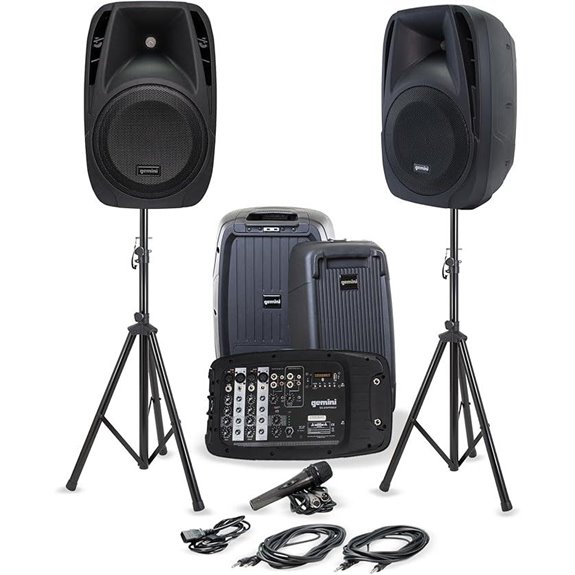 Gemini 600W Portable PA System (ES-210MXBLU-ST)