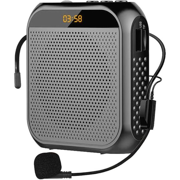 Portable Voice Amplifier for Teachers (Black)