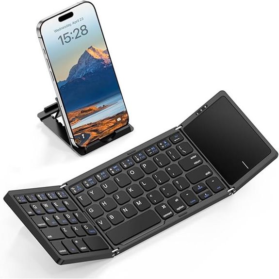 Kidopire Foldable Bluetooth Keyboard with Touchpad