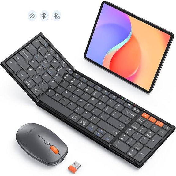 MEETION Foldable Wireless Keyboard Mouse Combo