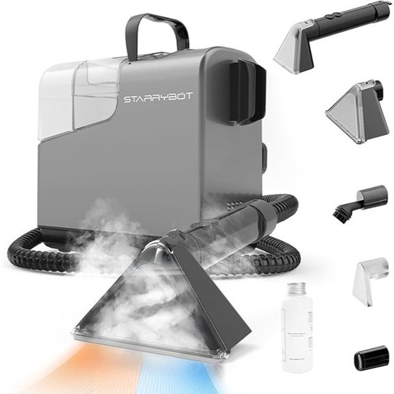 Starrybot Portable Carpet Cleaner with Steam (Gray)