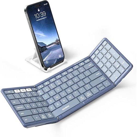 Samsers Foldable Bluetooth Keyboard with Numeric Keypad