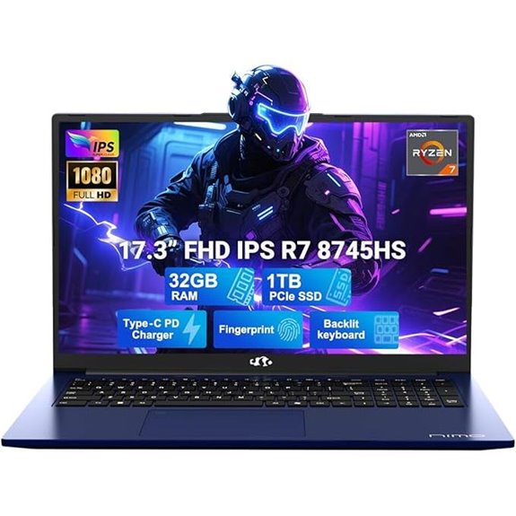 NIMO 17.3 Gaming Laptop Ryzen 7 32GB RAM