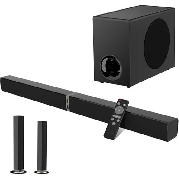 MZEIBO 120W Sound Bar with Subwoofer