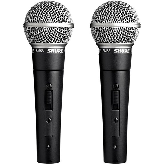 Shure SM58S Professional Vocal Microphone w/On/Off Switch (2 Pack) XLR