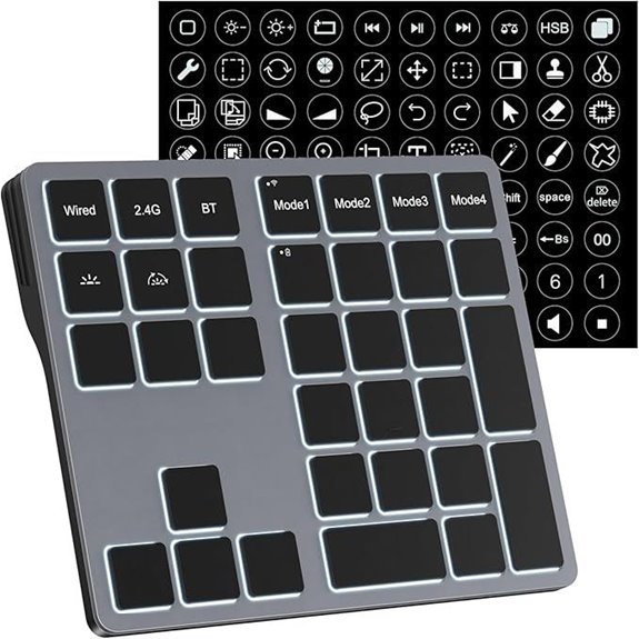 Doohoeek Tri-Mode Programmable Keyboard with 25 Keys