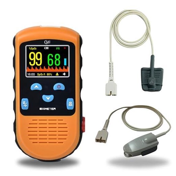CMI Rechargeable Pulse Oximeter with Alarm & Case