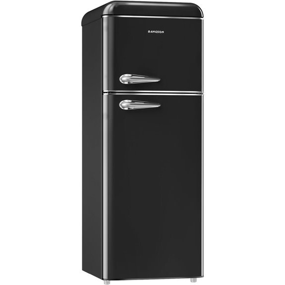 BANGSON 7.5 Cu.Ft Retro Refrigerator Black