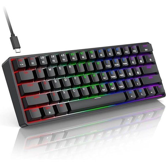 TECURS 60% RGB Mechanical Keyboard for Mac/PC