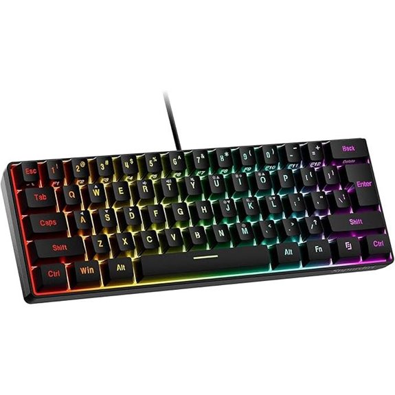 Snpurdiri 60% Wired Gaming Keyboard (RGB Waterproof)