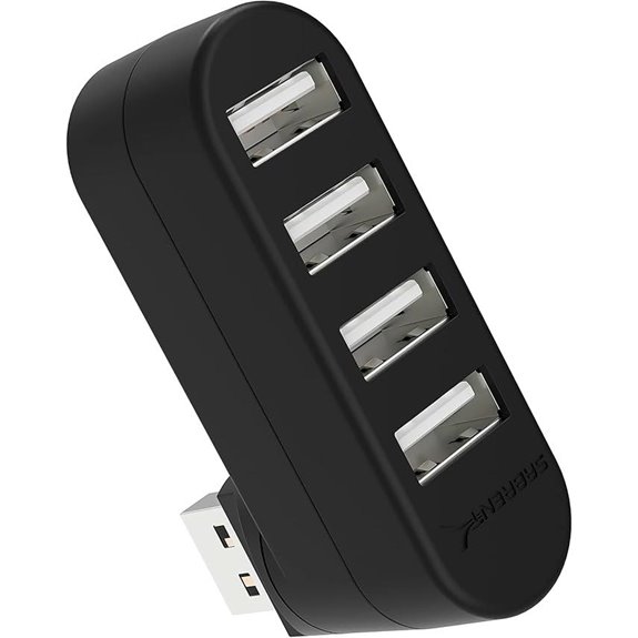 SABRENT 4 Port USB 2.0 Hub [90°/180° Degree Rotatable] (HB-UMN4)