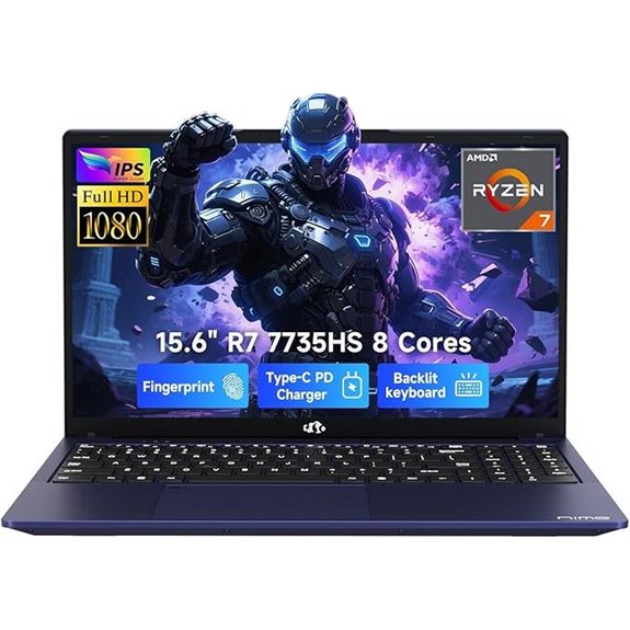 NIMO 15.6 Gaming Laptop Ryzen 7 16GB