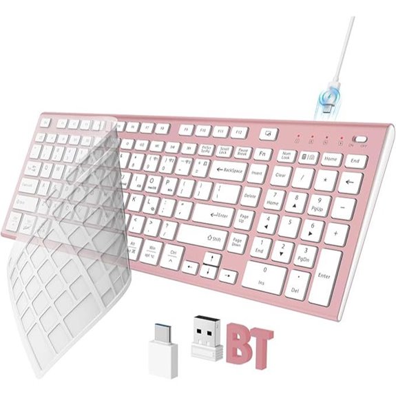 FENIFOX Wireless Keyboard – Silent Rechargeable Multi-Device