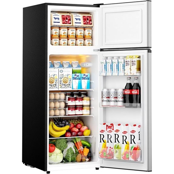 EUHOMY 7.4 Cu.Ft. Refrigerator with Freezer (Silver)