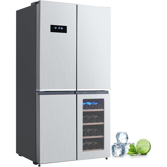 Gelindo 4-Door Stainless Steel Refrigerator (21 Cu.Ft)