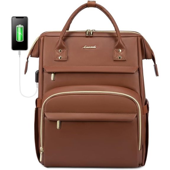 LOVEVOOK Leather Laptop Backpack for Women (15.6)