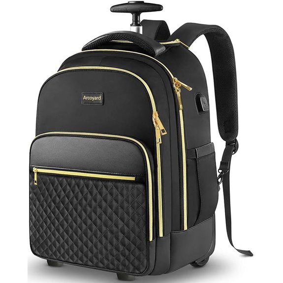 Arcoyard 17 Rolling Laptop Backpack for Women