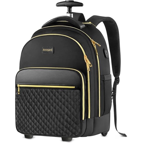 Arcoyard Rolling Laptop Backpack for Women