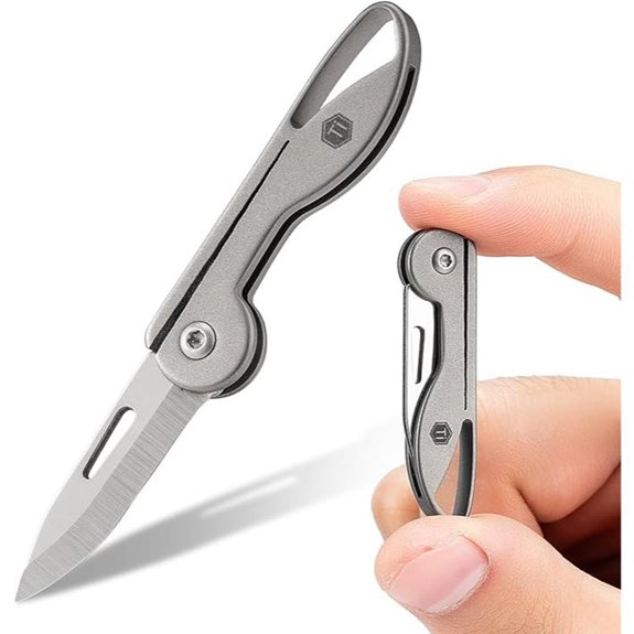 KeyUnity KK05 Titanium Pocket Knife (Grey)