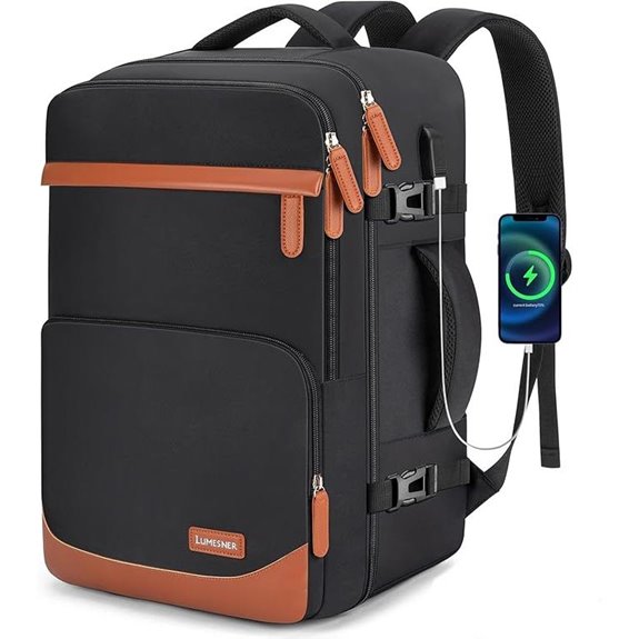 40L Travel Backpack with USB Port
