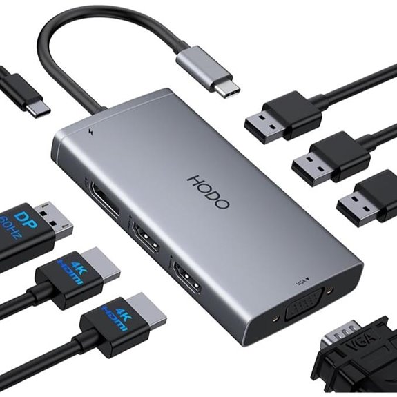 USB-C Docking Station 3 Monitor Adapter