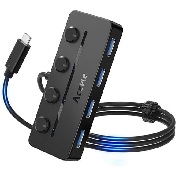 Aceele USB-C Hub 4-Port Splitter