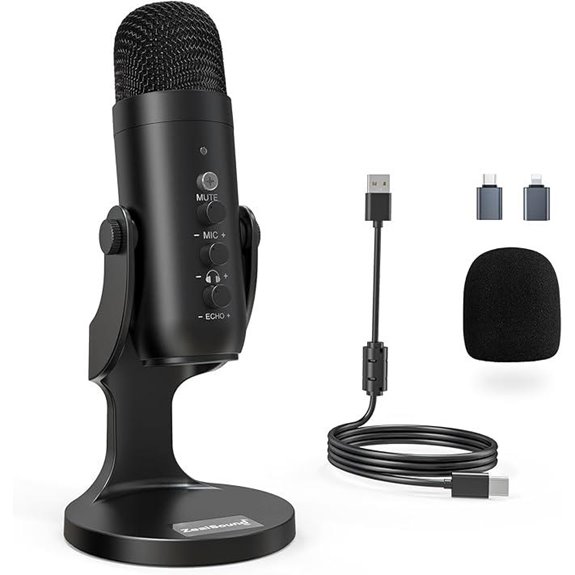 ZealSound USB Podcast Mic with Noise Cancellation