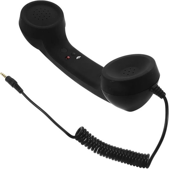 Classic Retro Handset Ear Buds Black