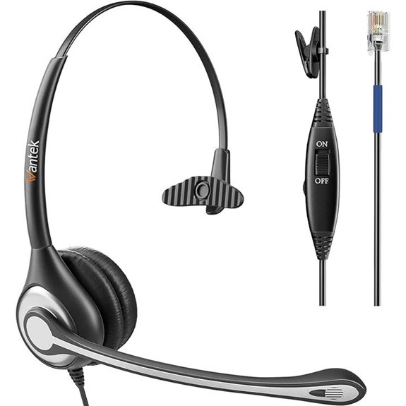 Wantek Cisco Noise-Cancelling Headset with Mute Switch
