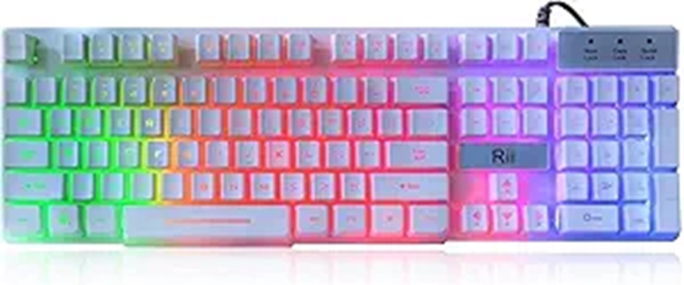 Rii RK100+ White Gaming Keyboard