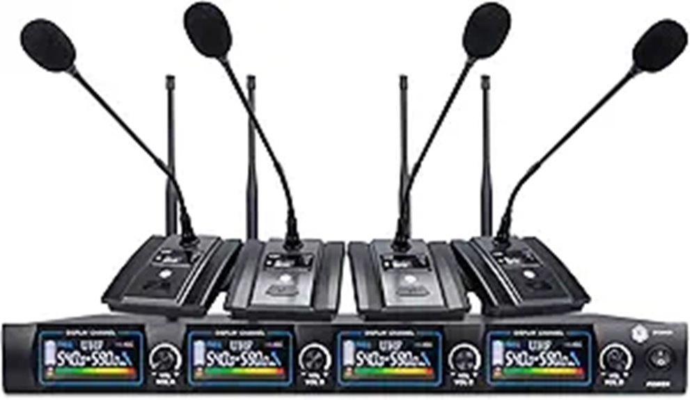 W IN-MIX Wireless Conference Microphone System (4-Channel)