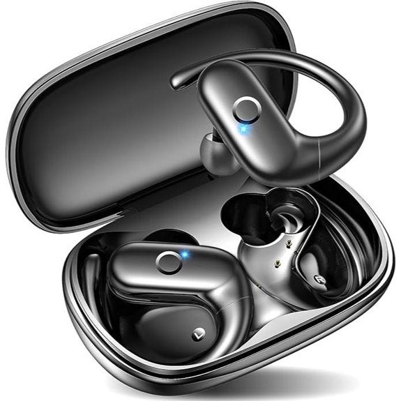 Kurdene Wireless Earbuds with Earhooks (Black)