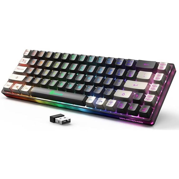 GEODMAER 65% Wireless Gaming Keyboard (Black-Grey)