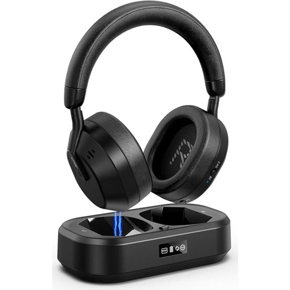 Wireless TV Headphones for Seniors (Black)