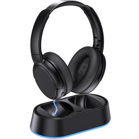 Wireless TV Headphones with Charging Base